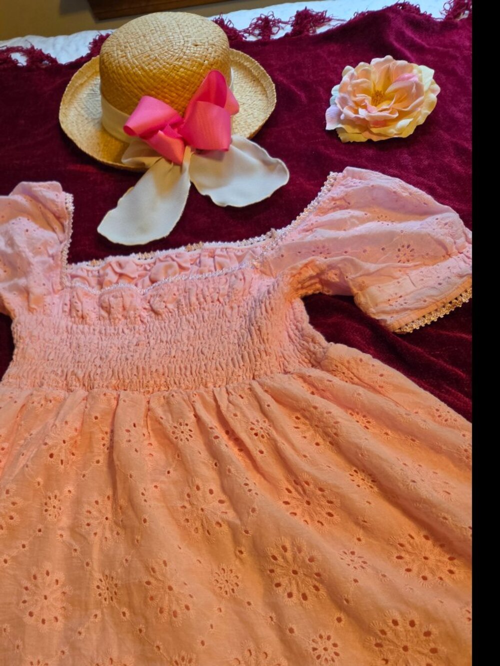 ADORABLE COTTON CANDY EYELET BABYDOLL DRESS OF TOP SIZE M